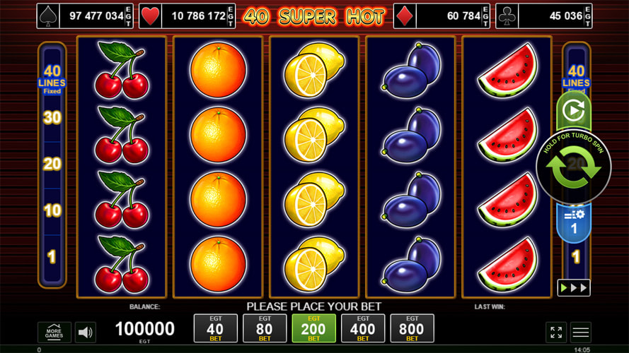 40 Super Hot juega en línea gratis