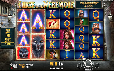 Curse of the Werewolf Megaways tragamonedas giros gratis