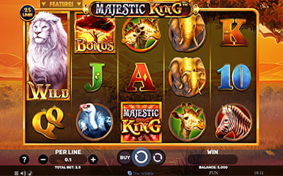 La tragamonedas Majestic Kings en el casino online Rivalo colombiano